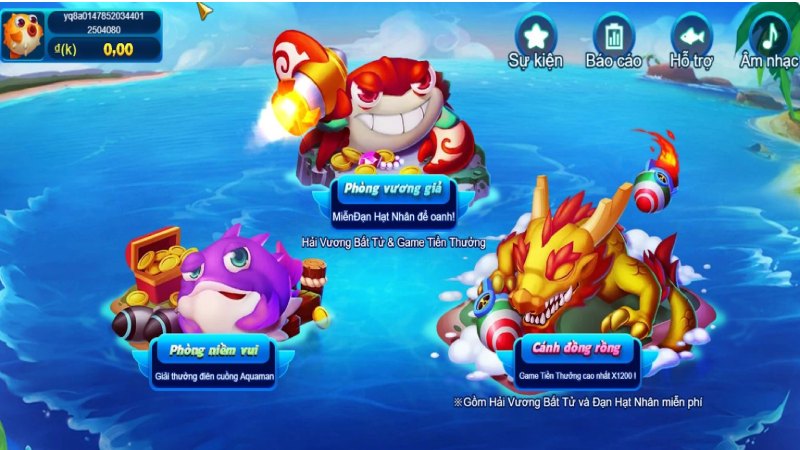 Các phòng chơi trong game nổ cá đến rồi JILI